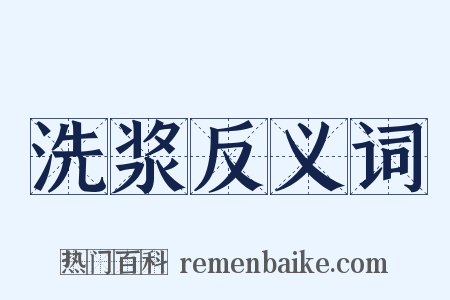 洗浆反义词是什么意思的图片